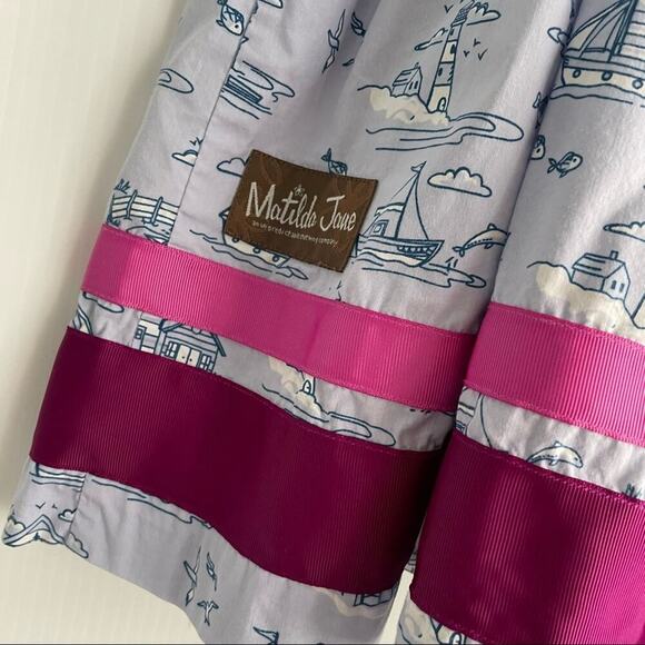 Matilda Jane Boardwalk Dress It’s a Wonderful Parade sz 6 nautical sailboat - Picture 8 of 10